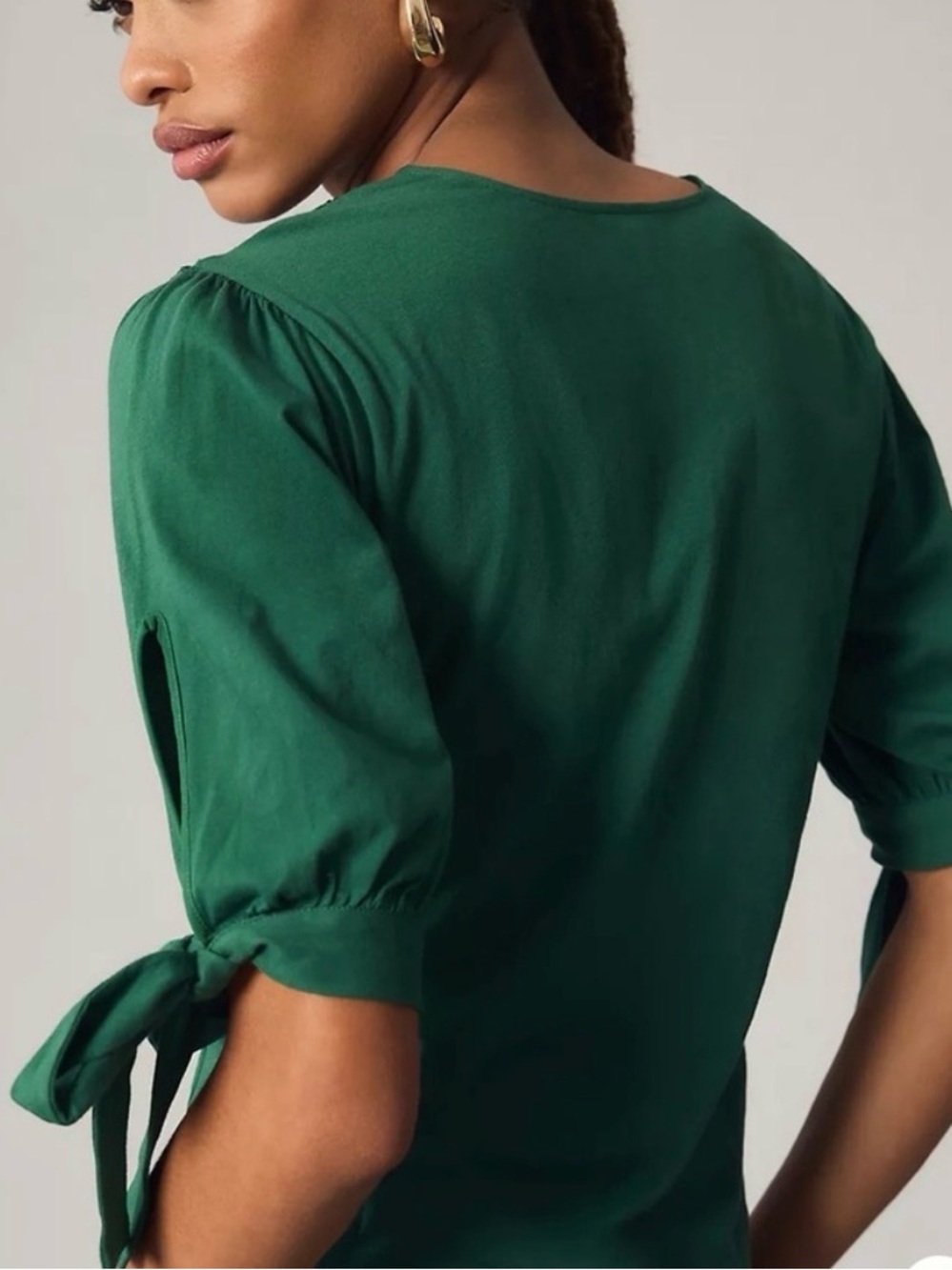 Anthropologie Tiny  Ophelia Embroidered Green Blouse Size XS EUC - Picture 2 of 11